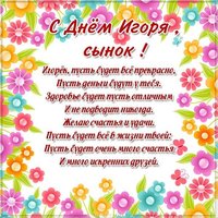 Открытка с днем Игоря сыну