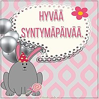 Открытка с днем рождения на финском языке