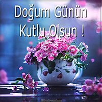Открытка с днем рождения на турецком языке