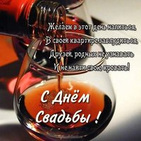 Открытка с днём свадьбы прикольная