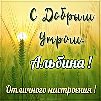 Открытка с добрым утром Альбина