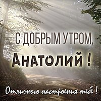 Открытка с добрым утром Анатолий