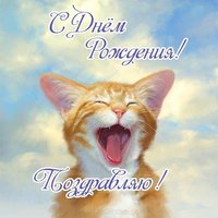 Открытка с котиками на день рождения