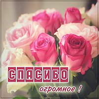 Открытка с надписью спасибо огромное