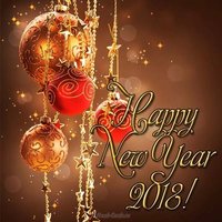 Открытка с новым годом 2018 на английском