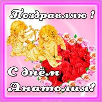 Открытка с поздравлением с днем Анатолия