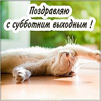 Открытка с субботним выходным
