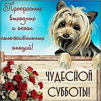 Открытка с субботой и хороших выходных