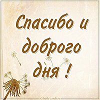 Открытка спасибо доброго дня