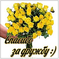 Открытка спасибо за дружбу подруге