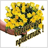 Открытка спасибо за приветик