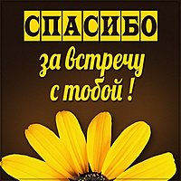 Открытка спасибо за встречу с тобой