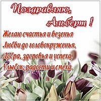 Поздравление Альберту в картинке
