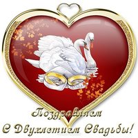 Поздравление с двухлетием свадьбы открытка
