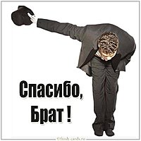 Прикольная картинка спасибо брат