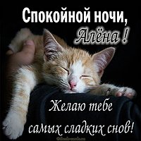 Прикольная картинка спокойной ночи Алена