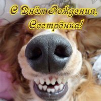 Прикольная открытка для сестры с днем рождения