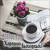 Прикольная открытка с добрым утром хороших выходных