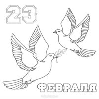 Раскраска открытка к 23 февраля распечатать