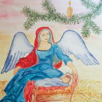 Рождественская открытка рисунок карандашом