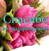 Спасибо за поздравление