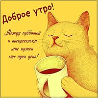 Суббота картинка прикольная с надписью доброе утро