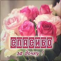 Виртуальная картинка спасибо за дочку