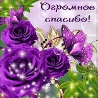 Бесплатная красивая открытка со словами спасибо огромное