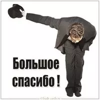 Бесплатная открытка со словами большое спасибо
