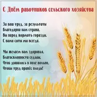 День работника сельского хозяйства поздравление открытка