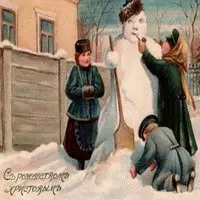 Дореволюционная рождественская открытка