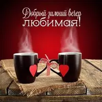 Картинка добрый зимний вечер любимый