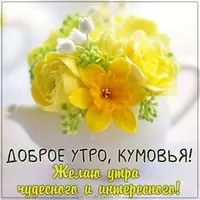 Картинка доброе утро кумовья