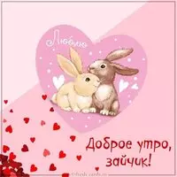 Картинка доброе утро зайчик прикольная