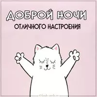 Картинка доброй ночи и отличного настроения