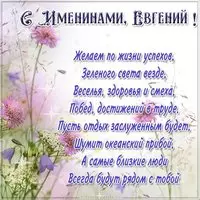 Картинка на день имени Евгений с поздравлением