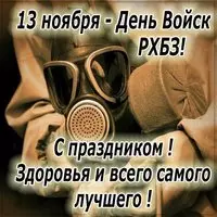 Картинка на день РХБЗ 13 ноября с поздравлением