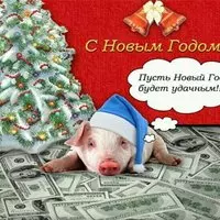 Картинка с 2019 Новым Годом свиньи поздравительная загрузить