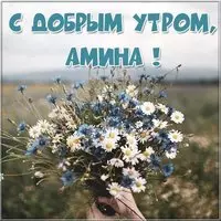 Картинка с добрым утром Амина