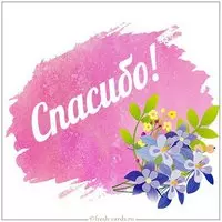 Картинка с подписью спасибо