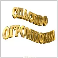 Картинка со словами огромное спасибо