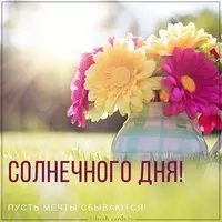 Картинка солнечного дня с надписью