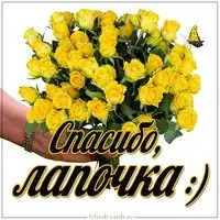 Картинка спасибо лапочка
