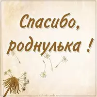Картинка спасибо роднулька
