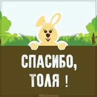 Картинка спасибо Толя