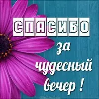 Картинка спасибо за чудесный вечер