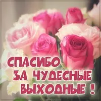 Картинка спасибо за чудесные выходные