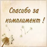 Картинка спасибо за комплимент с надписью