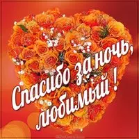 Картинка спасибо за ночь любимый