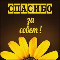 Картинка спасибо за совет с надписью